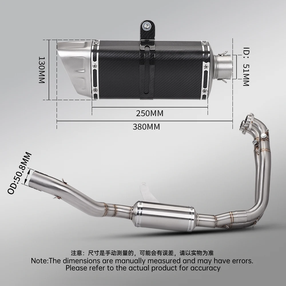 FOR RS660 2021-2024 Stainless Full Exhaust Header Pipe 51mm Slip-On Modified Motorcycle Accessories
FOR RS660 2021-2024 Stainless Full Exhaust Header Pipe 51mm Slip-On Modified Motorcycle Accessories