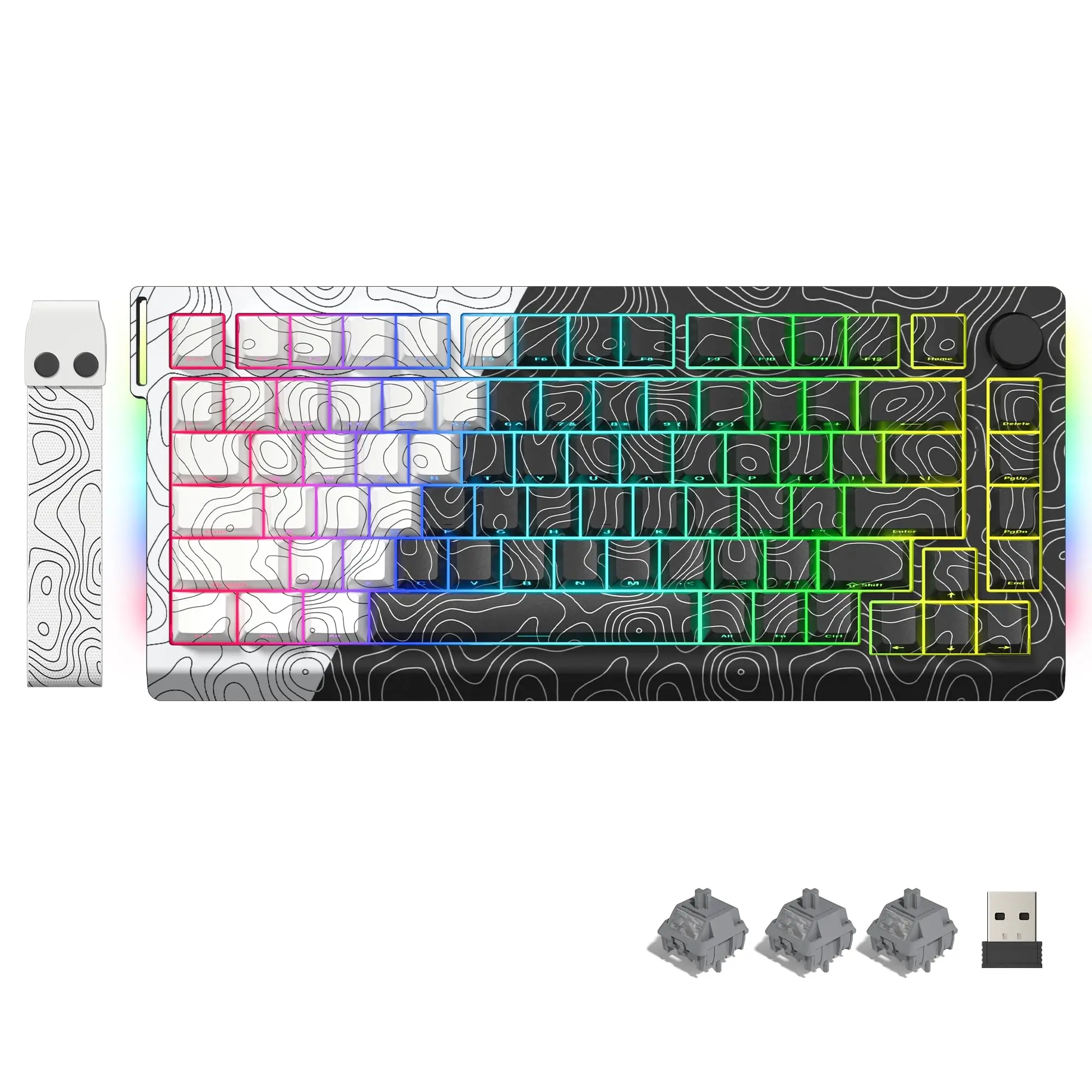 Womier Q75 QMK/VIA Topographic Gamer Keyboard 3-Modes Wireless Mechanical Keyboard Hot Swap RGB Gasket Gaming Keyboard for PC
Womier Q75 QMK/VIA Topographic Gamer Keyboard 3-Modes Wireless Mechanical Keyboard Hot Swap RGB Gasket Gaming Keyboard for PC