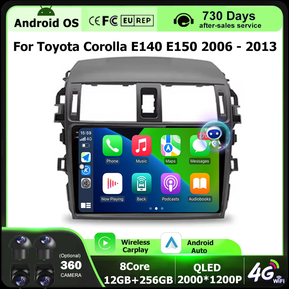 Навигационный GPS-навигатор для Toyota Corolla E140 E150 2006-2013, Android 16, автомобильный радиоприемник, мультимедийный видеоплеер, беспроводные инструменты Carplay
Навигационный GPS-навигатор для Toyota Corolla E140 E150 2006-2013, Android 16, автомобильный радиоприемник, мультимедийный видеоплеер, беспроводные инструменты Carplay