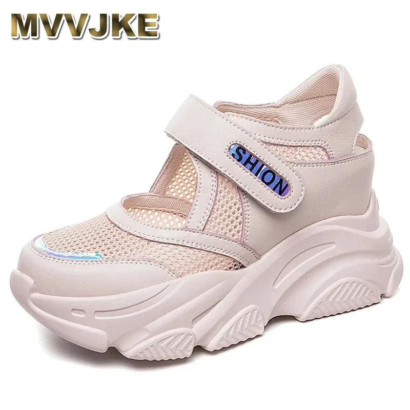 8cm Air Mesh Genuine Leather Women Breathable Sandals New Fashion Chunky Sneakers Hollow Summer Ladies Platform Wedge Shoes
8cm Air Mesh Genuine Leather Women Breathable Sandals New Fashion Chunky Sneakers Hollow Summer Ladies Platform Wedge Shoes