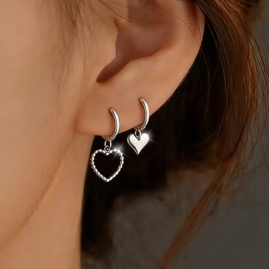 Dreamy & Fairy-style Women's Earrings, Silvery Two-style Heart Hoop Earrings, Hypoallergenic & Fade-resistant, Perfect for Spring Styling, Exquisite Gift for Couples, Local Warehouse, Spring, Easter
Dreamy & Fairy-style Women's Earrings, Silvery Two-style Heart Hoop Earrings, Hypoallergenic & Fade-resistant, Perfect for Spring Styling, Exquisite Gift for Couples, Local Warehouse, Spring, Easter