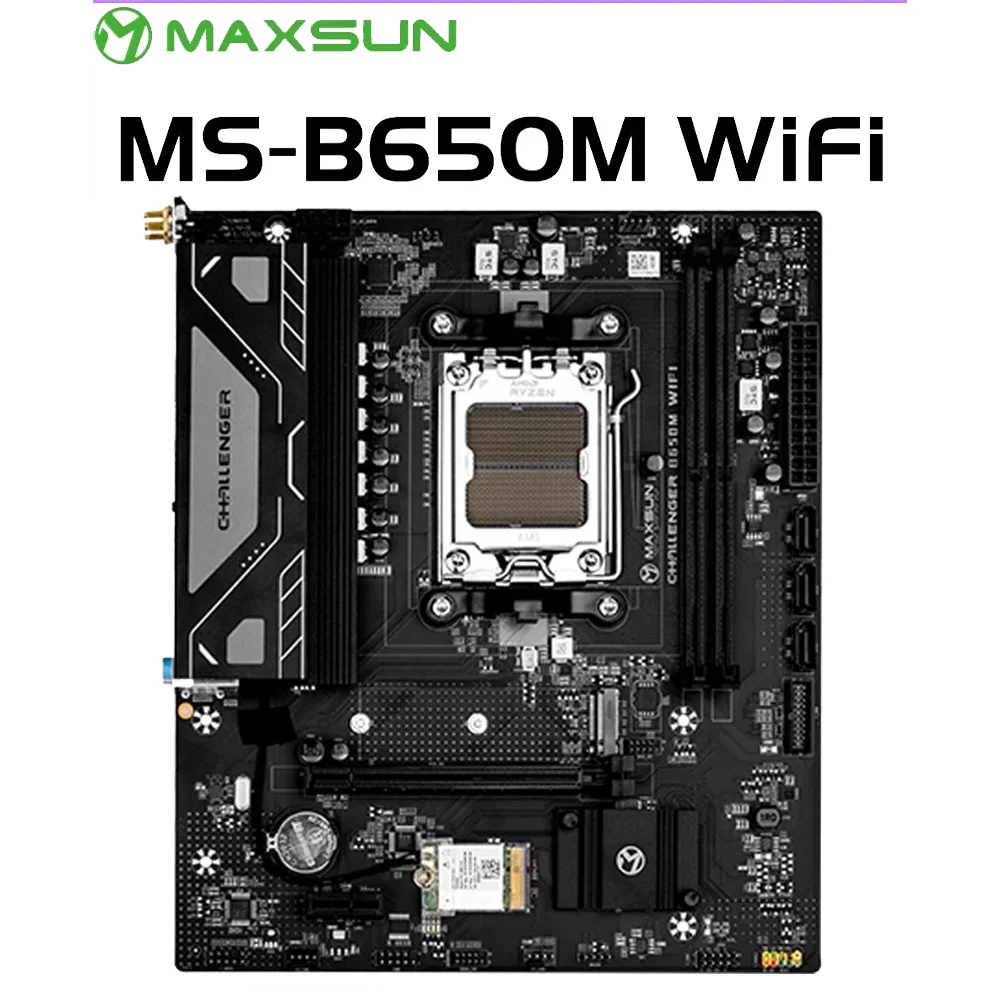 Maxsun B650M Motherboard Kit AM5 Socket Support Ryzen 7000 9000 Series CPU DDR5 RAM Onboard WIFI RTL8821CE Desktop Mainboard
Maxsun B650M Motherboard Kit AM5 Socket Support Ryzen 7000 9000 Series CPU DDR5 RAM Onboard WIFI RTL8821CE Desktop Mainboard