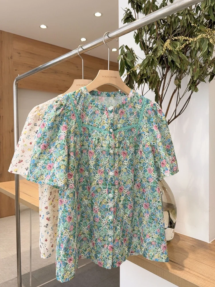 Nolara Authentic Spring 2025 Floral Embroidery round Ne irt Brand Island Women's Cotton Sweet Sle Straight Tube irt
Nolara Authentic Spring 2025 Floral Embroidery round Ne irt Brand Island Women's Cotton Sweet Sle Straight Tube irt