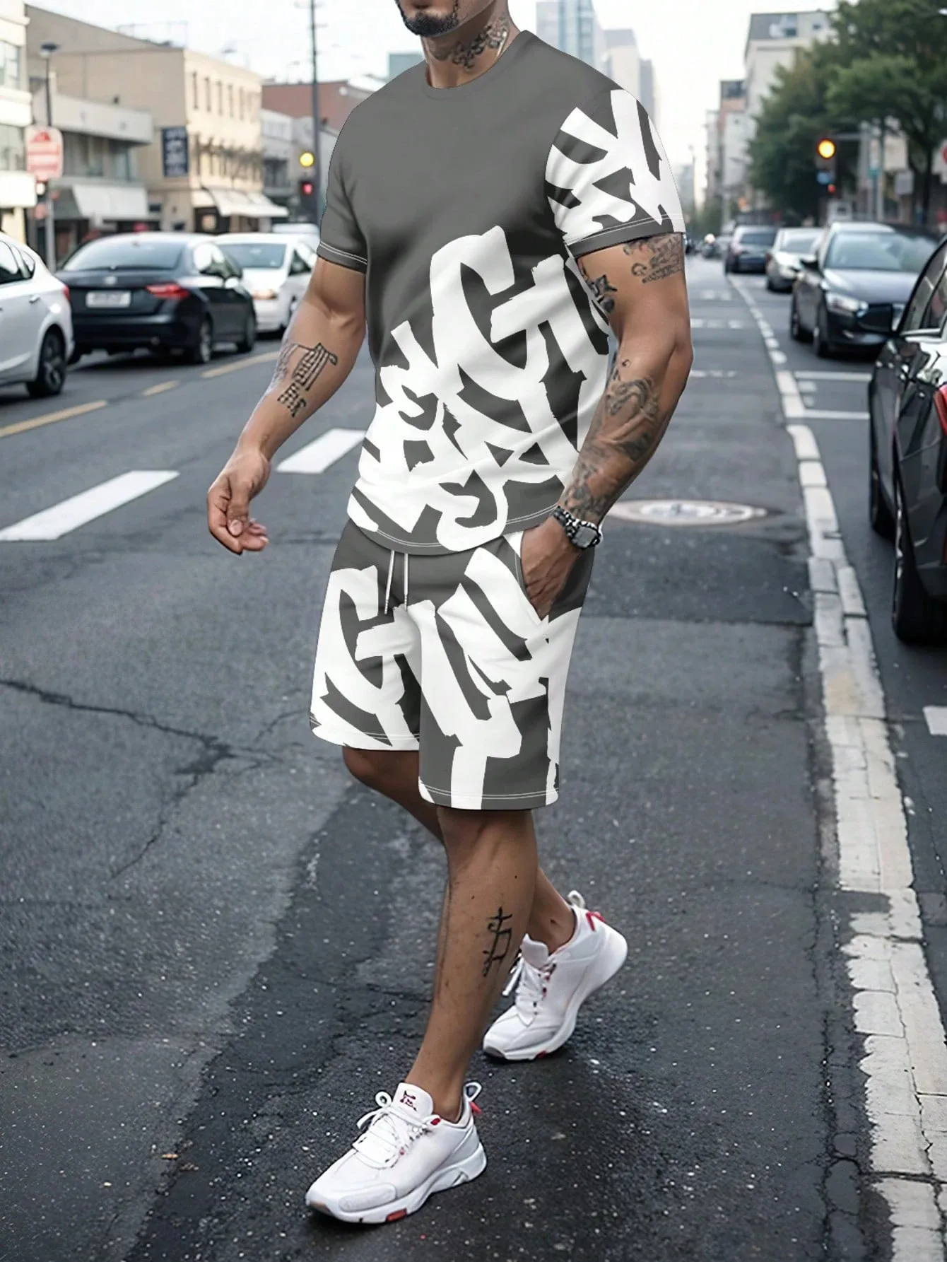 2026 Summer Men's Suit with Letter Print Breathable Lightweight Casual Fashionable Outdoor Men's Clothing
2026 Summer Men's Suit with Letter Print Breathable Lightweight Casual Fashionable Outdoor Men's Clothing