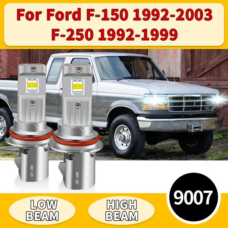 2PCS 9007 LED Headlights Canbus HB5 CSP Car Lights 6000K White Auto High Low Beam Lamp For Ford F-150 1992-2003 F-250 1992-1999
2PCS 9007 LED Headlights Canbus HB5 CSP Car Lights 6000K White Auto High Low Beam Lamp For Ford F-150 1992-2003 F-250 1992-1999
