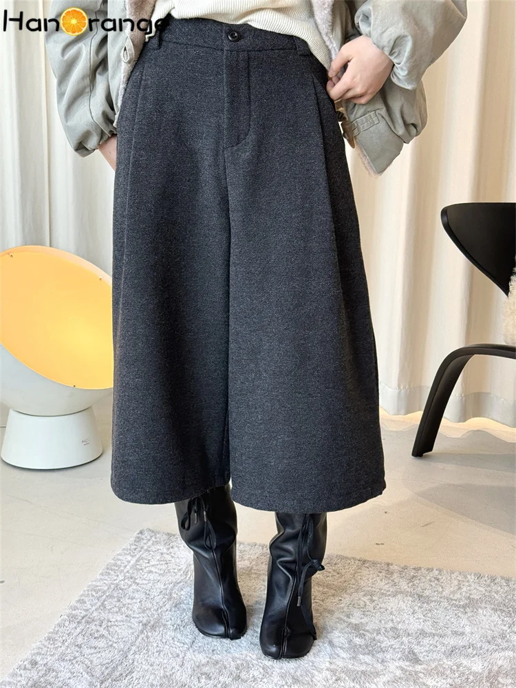 HanOrange 2025 Winter Retro Fashion Pleated Woolen Capris Pants Women Loose Cropped Trousers Dark Gray/Khaki
HanOrange 2025 Winter Retro Fashion Pleated Woolen Capris Pants Women Loose Cropped Trousers Dark Gray/Khaki