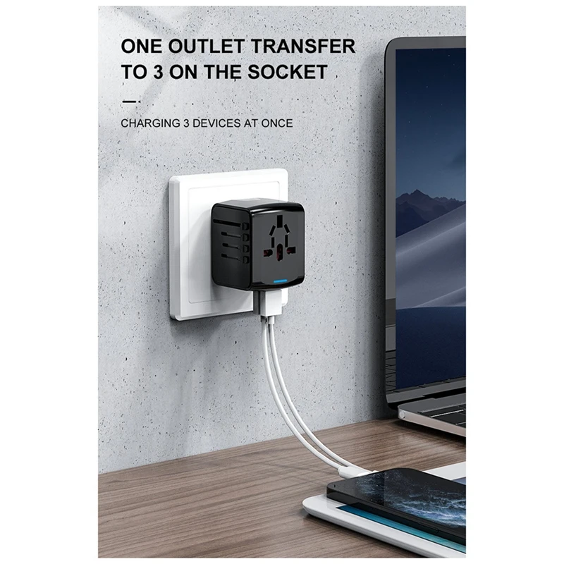 Universal All In One Phone Charger Travel Power Plug Adapter With Dual USB Charging Ports For USA EU UK AU
Universal All In One Phone Charger Travel Power Plug Adapter With Dual USB Charging Ports For USA EU UK AU