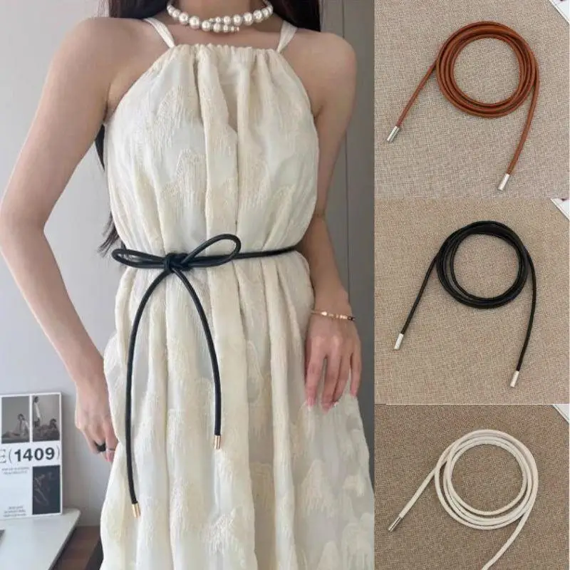 Y2k Women's PU Leather Belt Thin Waist Chain Slim Belt Dresses Decorative String Waistband Knotted Waist Belts Long Waist Rope
Y2k Women's PU Leather Belt Thin Waist Chain Slim Belt Dresses Decorative String Waistband Knotted Waist Belts Long Waist Rope