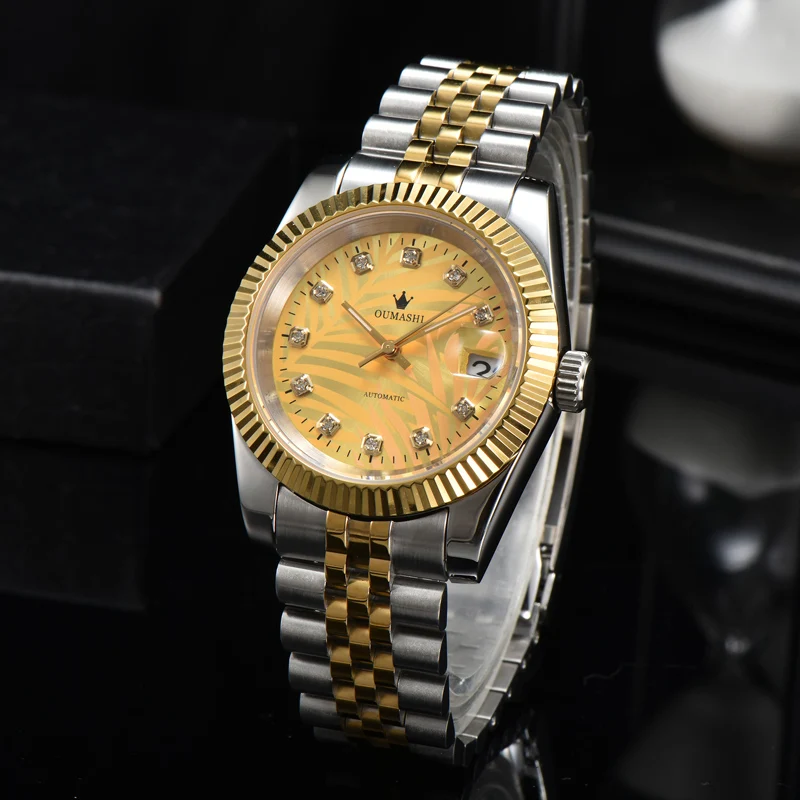 36mmNH35 movement automatic watch diamond dial 316L stainless steel sapphire glass 10bar waterproof watch case
36mmNH35 movement automatic watch diamond dial 316L stainless steel sapphire glass 10bar waterproof watch case