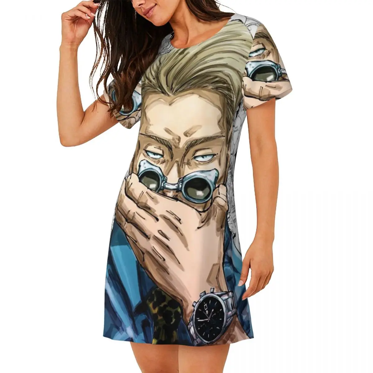 Nanami Kento Anime Gojo Satoru JJK Nanamin Short Sleeves Nightdress For Sleeping Women Short Sleeve Nightgowns Pajama Dress
Nanami Kento Anime Gojo Satoru JJK Nanamin Short Sleeves Nightdress For Sleeping Women Short Sleeve Nightgowns Pajama Dress