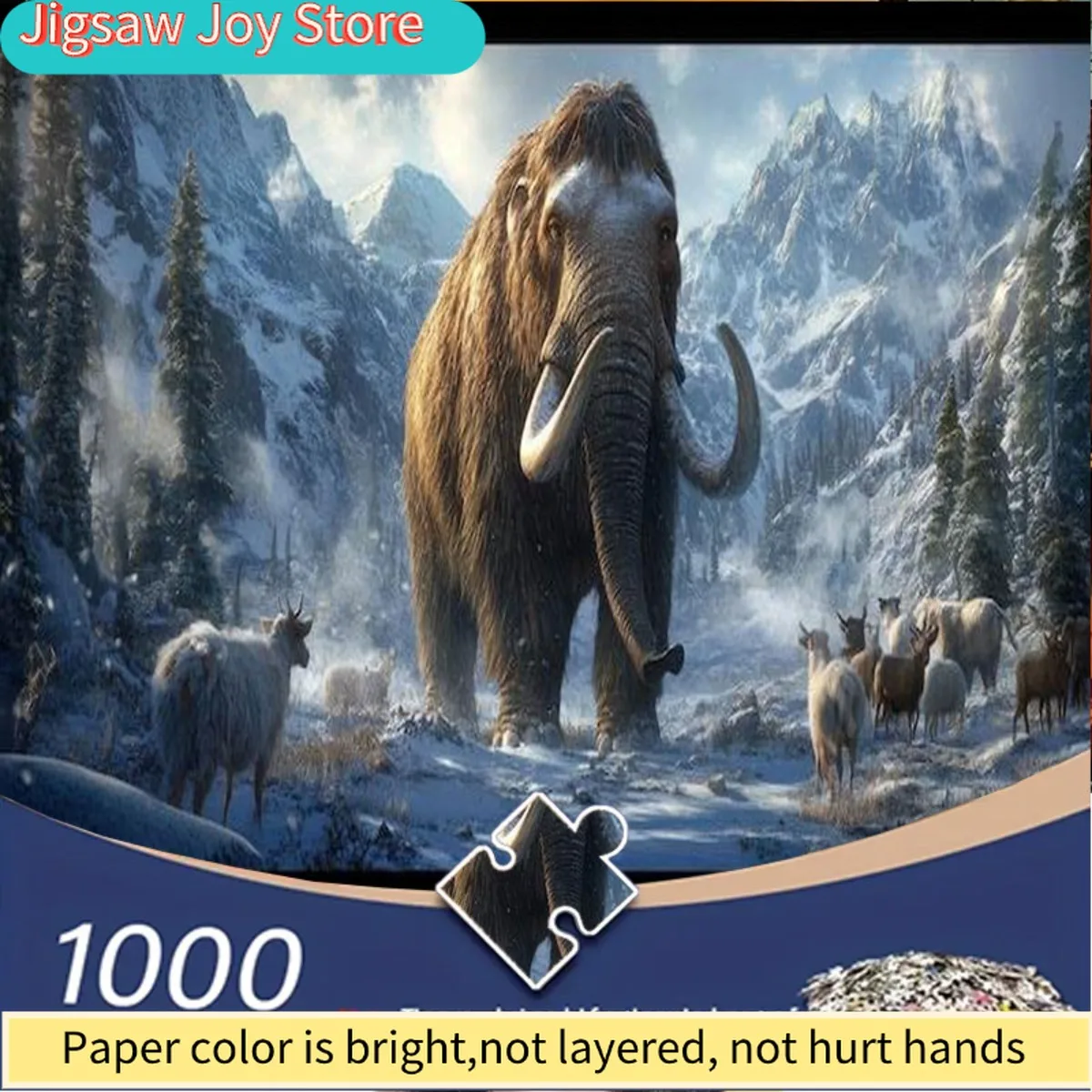Пазл «Мамонт в снегу» на 1000 элементов для взрослых — сложный пазл с изображением крупных животных и зимнего пейзажа с козами и деревьями, портативный
Пазл «Мамонт в снегу» на 1000 элементов для взрослых — сложный пазл с изображением крупных животных и зимнего пейзажа с козами и деревьями, портативный