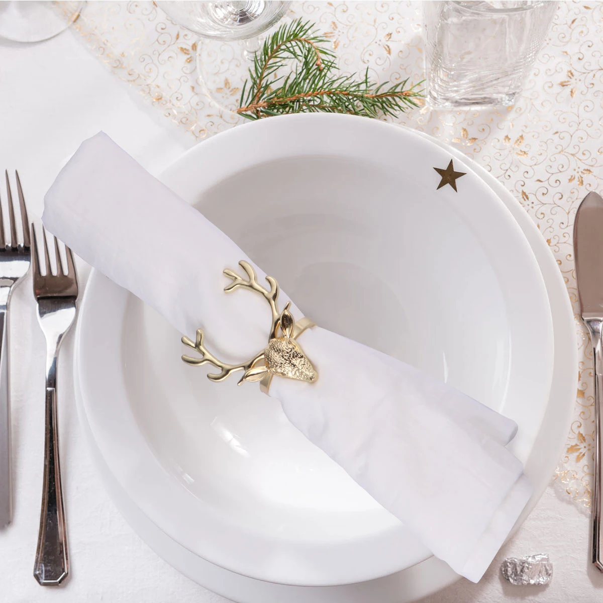 4Pcs Christmas Alloy Deer Napkin Buckles Decorative Napkin Rings Holiday Party Dinner Table Supplies Table Supplies
4Pcs Christmas Alloy Deer Napkin Buckles Decorative Napkin Rings Holiday Party Dinner Table Supplies Table Supplies