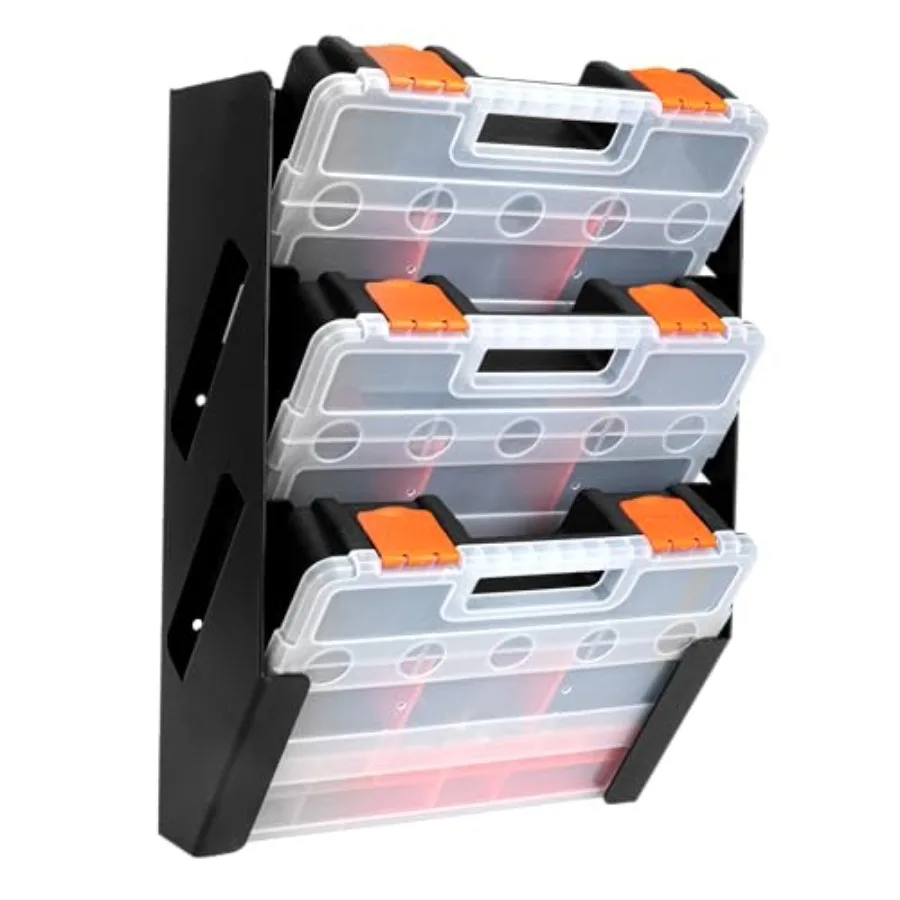 Органайзер для мелких деталей и инструментов для грузовых фургонов и сервисных автомобилей - Металлическая настенная полка и 3 контейнера для хранения метизов, гаек и болтов
Органайзер для мелких деталей и инструментов для грузовых фургонов и сервисных автомобилей - Металлическая настенная полка и 3 контейнера для хранения метизов, гаек и болтов