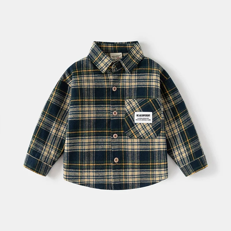 2-6Y Spring Autumn New Boys Long Sleeve Classic Plaid Lapel Shirts Tops with Pocket Baby Boys Casual Shirt Kids
2-6Y Spring Autumn New Boys Long Sleeve Classic Plaid Lapel Shirts Tops with Pocket Baby Boys Casual Shirt Kids