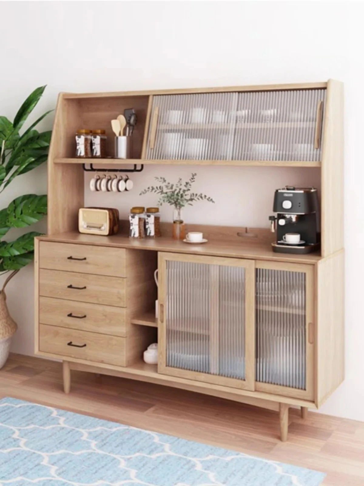 Nordic Solid Wood Sideboard Wine Cabinet Dining Room Wall-Mounted Minimalist Living Room Multi-Functional Storage Cabinet
Nordic Solid Wood Sideboard Wine Cabinet Dining Room Wall-Mounted Minimalist Living Room Multi-Functional Storage Cabinet