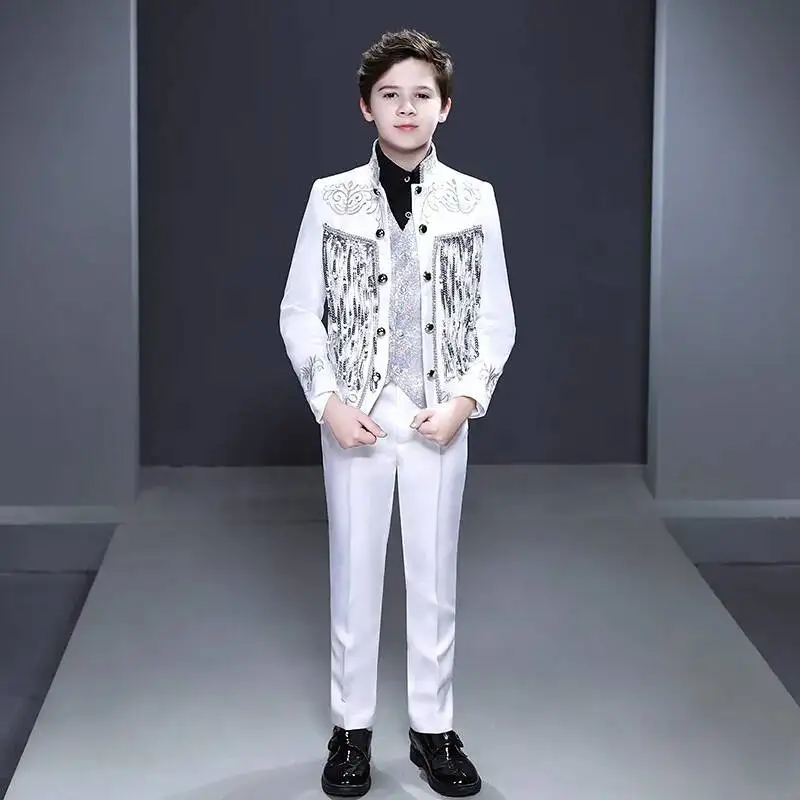Suit Mini Handsome Set Children's With British Style, Boys' Floral Dress, Runway Show, Piano Performance Suit, Mini Suit
Suit Mini Handsome Set Children's With British Style, Boys' Floral Dress, Runway Show, Piano Performance Suit, Mini Suit