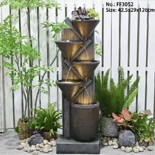 HYS European-style Zen floor-to-ceiling circulating water ornament landscape fountain living room balcony yard lucky decoration
HYS European-style Zen floor-to-ceiling circulating water ornament landscape fountain living room balcony yard lucky decoration