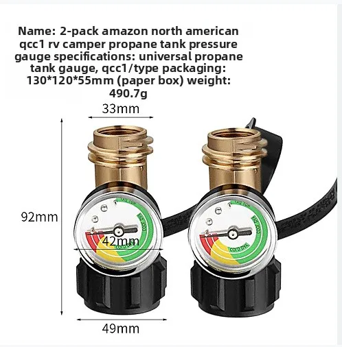 North American Gas Tank Copper Converter POL Propane with Meter Cylinder Adapter QCC1 Inflatable Adapter Pressure Regulators
North American Gas Tank Copper Converter POL Propane with Meter Cylinder Adapter QCC1 Inflatable Adapter Pressure Regulators