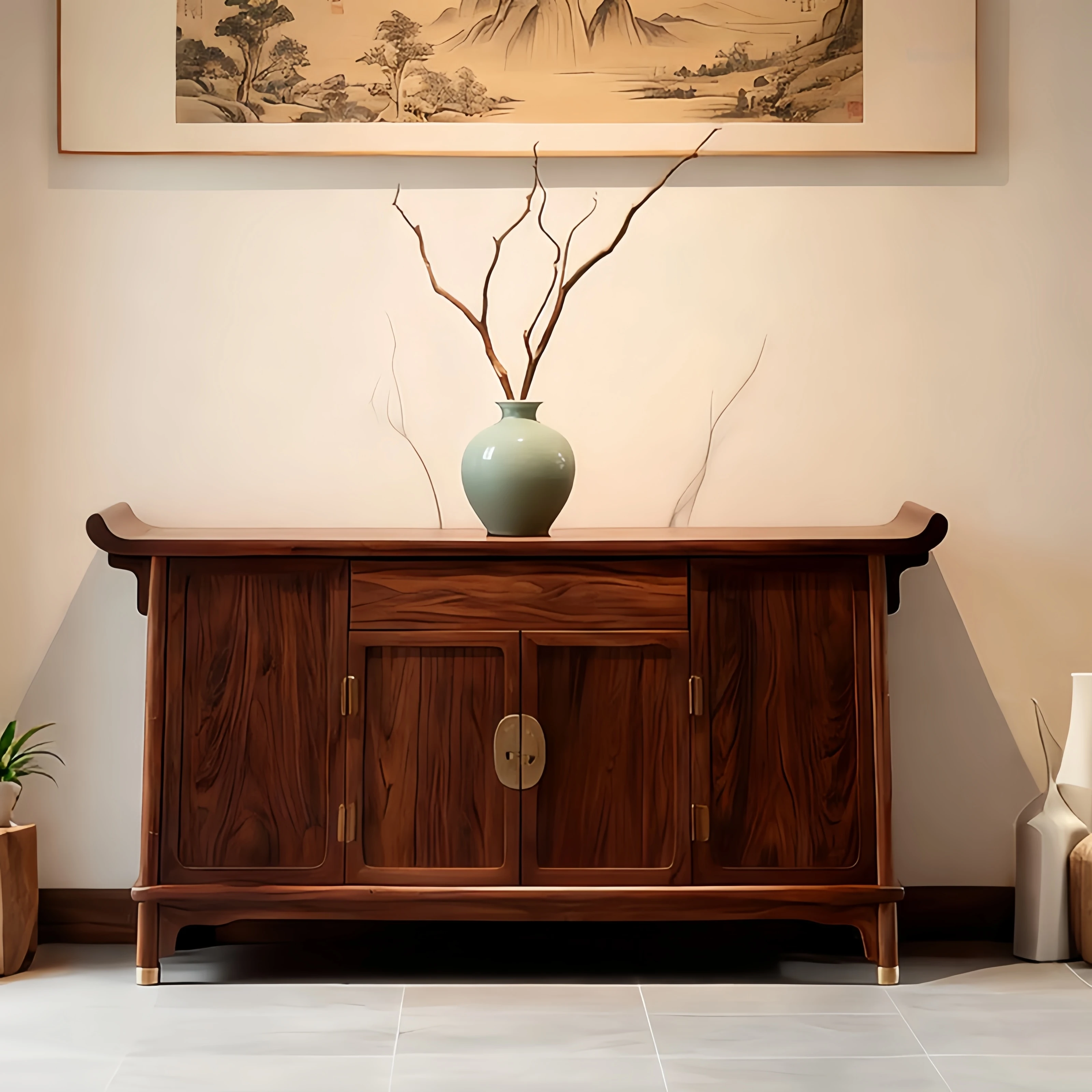 Black walnut entrance locker living room home simple storage chest
Black walnut entrance locker living room home simple storage chest