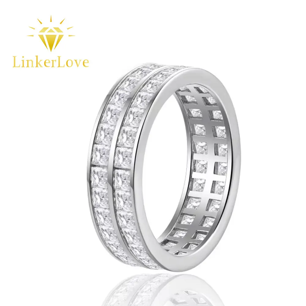 LinkerLove Eternity Moissanite Ring Princess Cut Diamond Wedding Band for Women 925 Sterling Silver Engagement Ring Fine Jewelry
LinkerLove Eternity Moissanite Ring Princess Cut Diamond Wedding Band for Women 925 Sterling Silver Engagement Ring Fine Jewelry