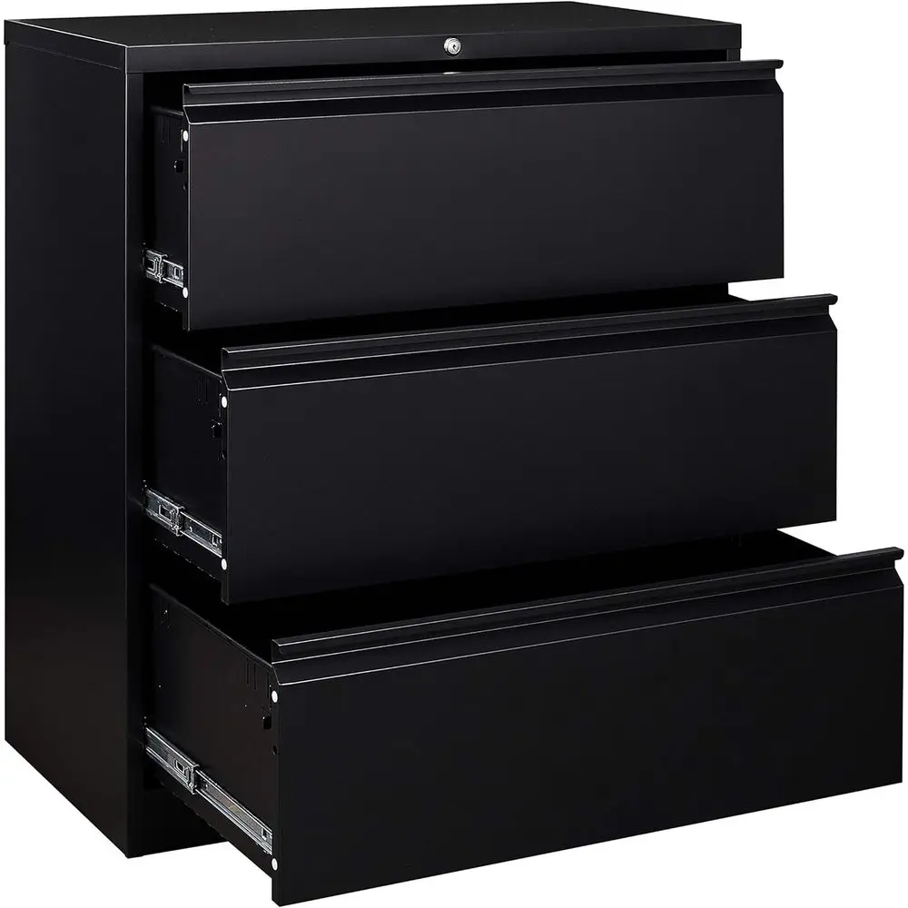 3-Drawer Lateral File Cabinet with Lock, Metal Storage Organizer for Home Office (Black)
3-Drawer Lateral File Cabinet with Lock, Metal Storage Organizer for Home Office (Black)
