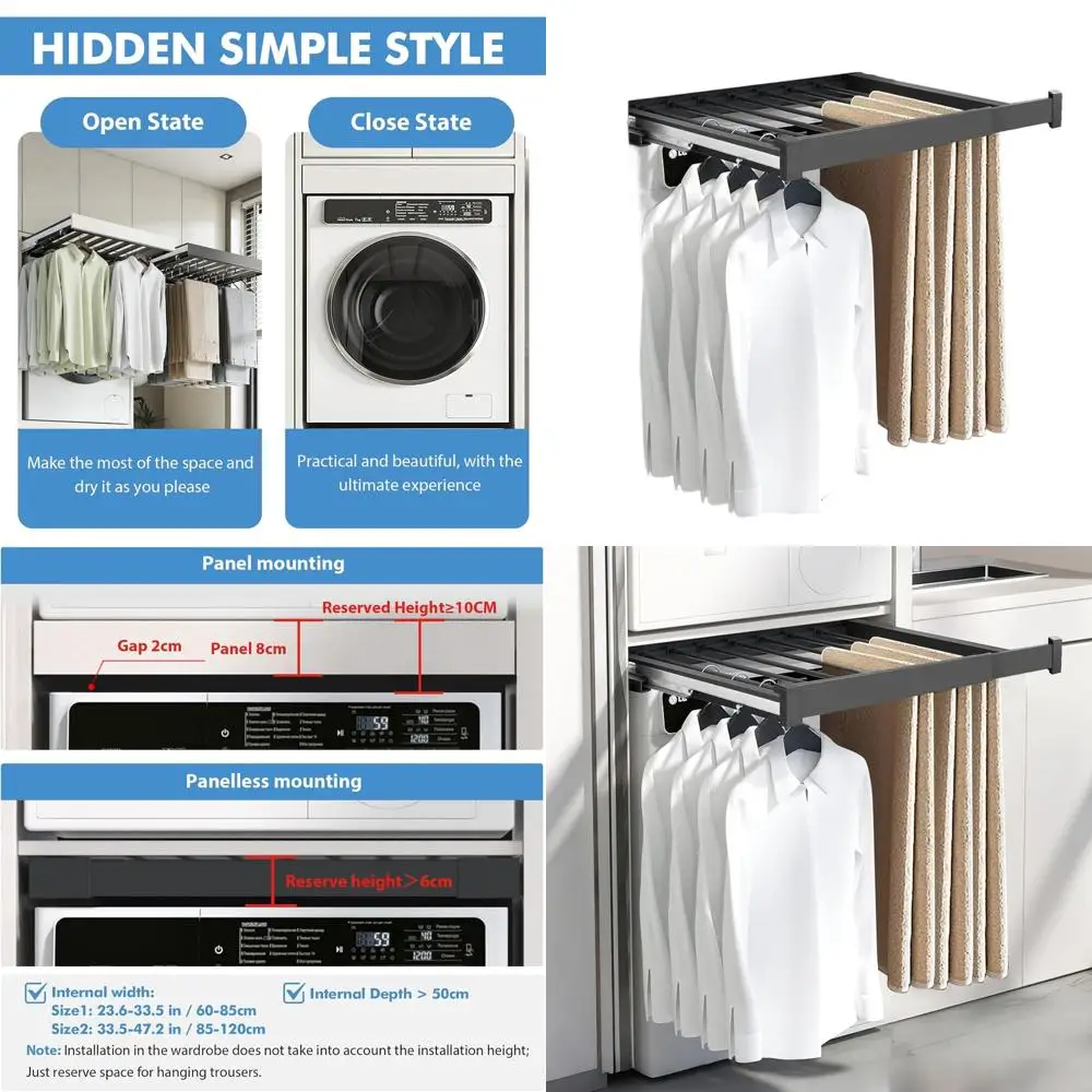 Регулируемая выдвижная полка для брюк с 11 стержнями, вместимость 66 фунтов, бесшумная направляющая, компактный органайзер для гардеробов и спален
Регулируемая выдвижная полка для брюк с 11 стержнями, вместимость 66 фунтов, бесшумная направляющая, компактный органайзер для гардеробов и спален