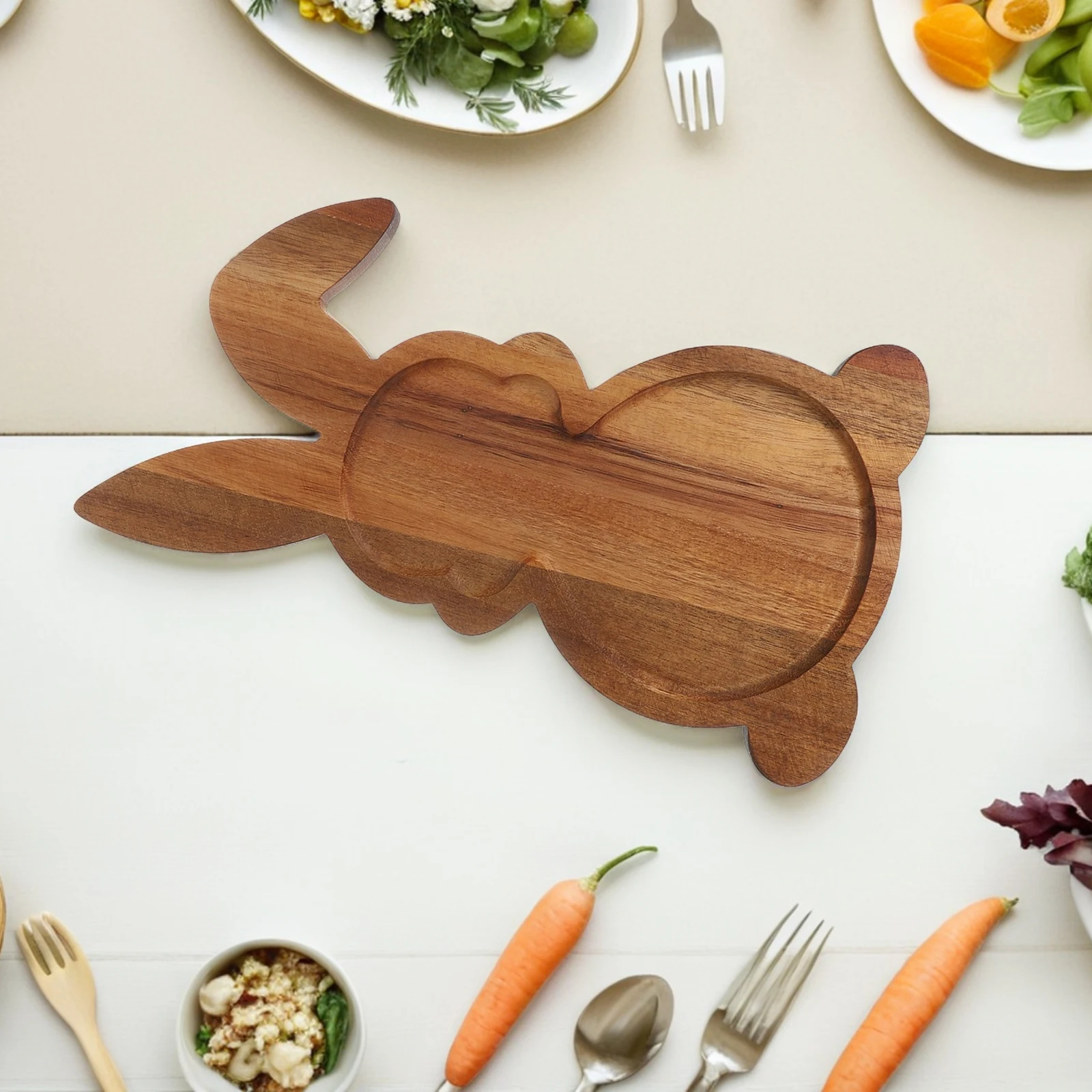 Wooden Rabbit Tray Acacia Bunny Shaped Snack Plate Easter Charcuterie Food Board Groove Versatile
Wooden Rabbit Tray Acacia Bunny Shaped Snack Plate Easter Charcuterie Food Board Groove Versatile