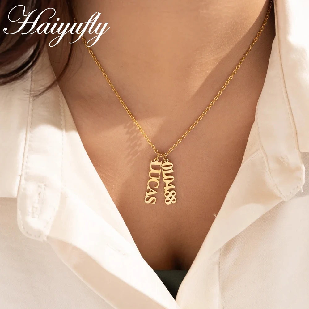 Haiyufly Personalized Custom 1-3 Name Necklace for Women Stainless Steel Vertical Pendant Choker Box Chain Birthday Jewelry Gift
Haiyufly Personalized Custom 1-3 Name Necklace for Women Stainless Steel Vertical Pendant Choker Box Chain Birthday Jewelry Gift