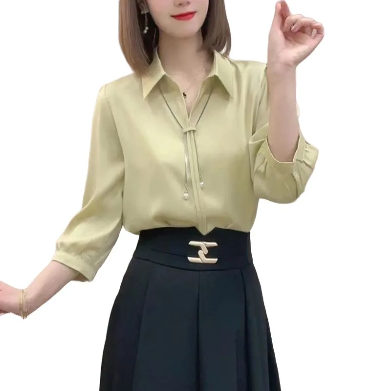 3XL Women Summer Spring Lady Fashion Casual Blouses Long Sleeve Turn-down Collar Office Solid Color Clothing Tops 2023 WY0906
3XL Women Summer Spring Lady Fashion Casual Blouses Long Sleeve Turn-down Collar Office Solid Color Clothing Tops 2023 WY0906
