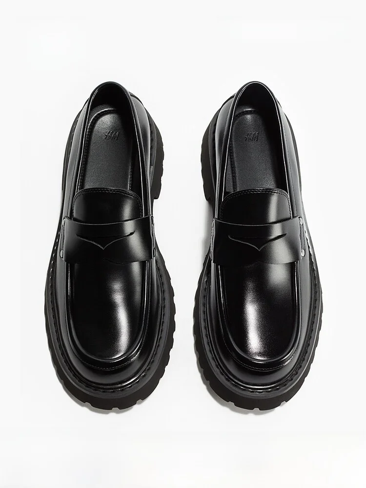 H&M Men's Shoes Summer Thick Bottom Loafers 1298051 round Toe Cotton Lined PU Material Slip-On Fashionable Men's Footwear
H&M Men's Shoes Summer Thick Bottom Loafers 1298051 round Toe Cotton Lined PU Material Slip-On Fashionable Men's Footwear