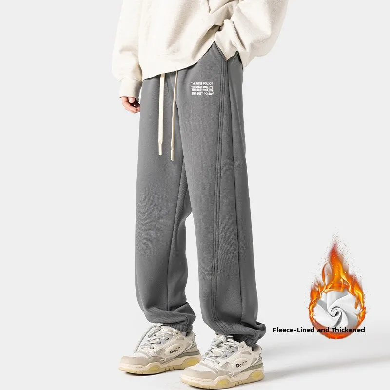 Мужские зимние спортивные брюки на флисовой подкладке, утепленные, свободного кроя, с манжетами, повседневные, для подростков и студентов, модная уличная одежда
Мужские зимние спортивные брюки на флисовой подкладке, утепленные, свободного кроя, с манжетами, повседневные, для подростков и студентов, модная уличная одежда