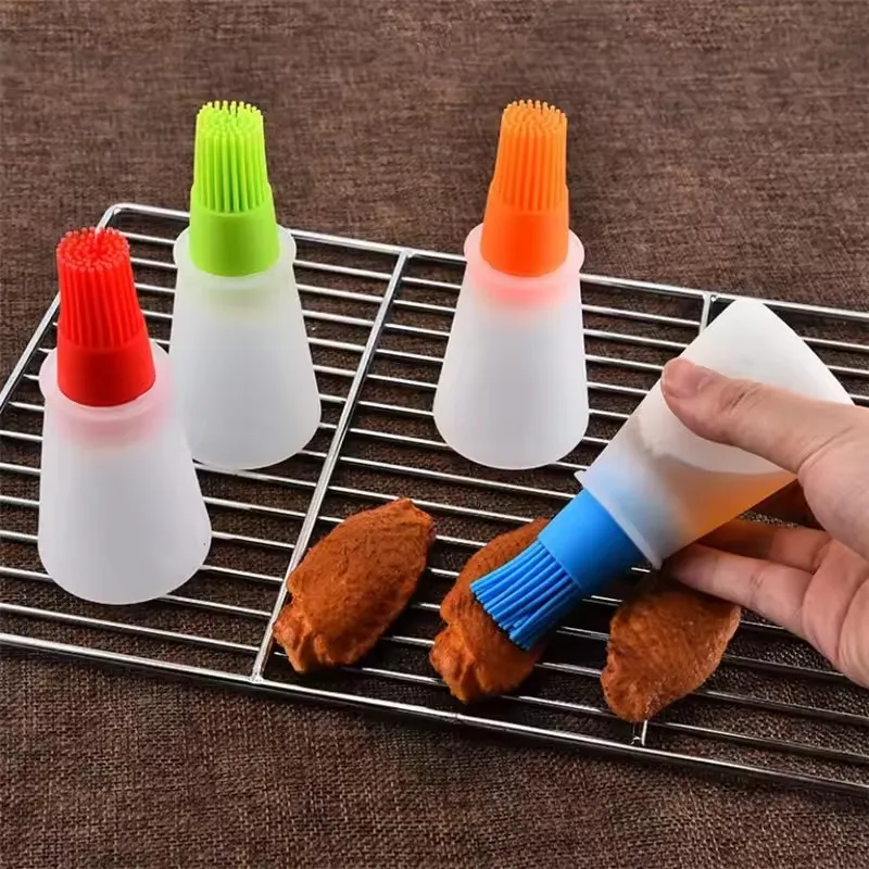 Silicone Oil Bottle Brush Oil Dispenser Bottle With Barbecue Brush High Temperature Resistant Basting Brush Kitchen BBQ Tools
Silicone Oil Bottle Brush Oil Dispenser Bottle With Barbecue Brush High Temperature Resistant Basting Brush Kitchen BBQ Tools