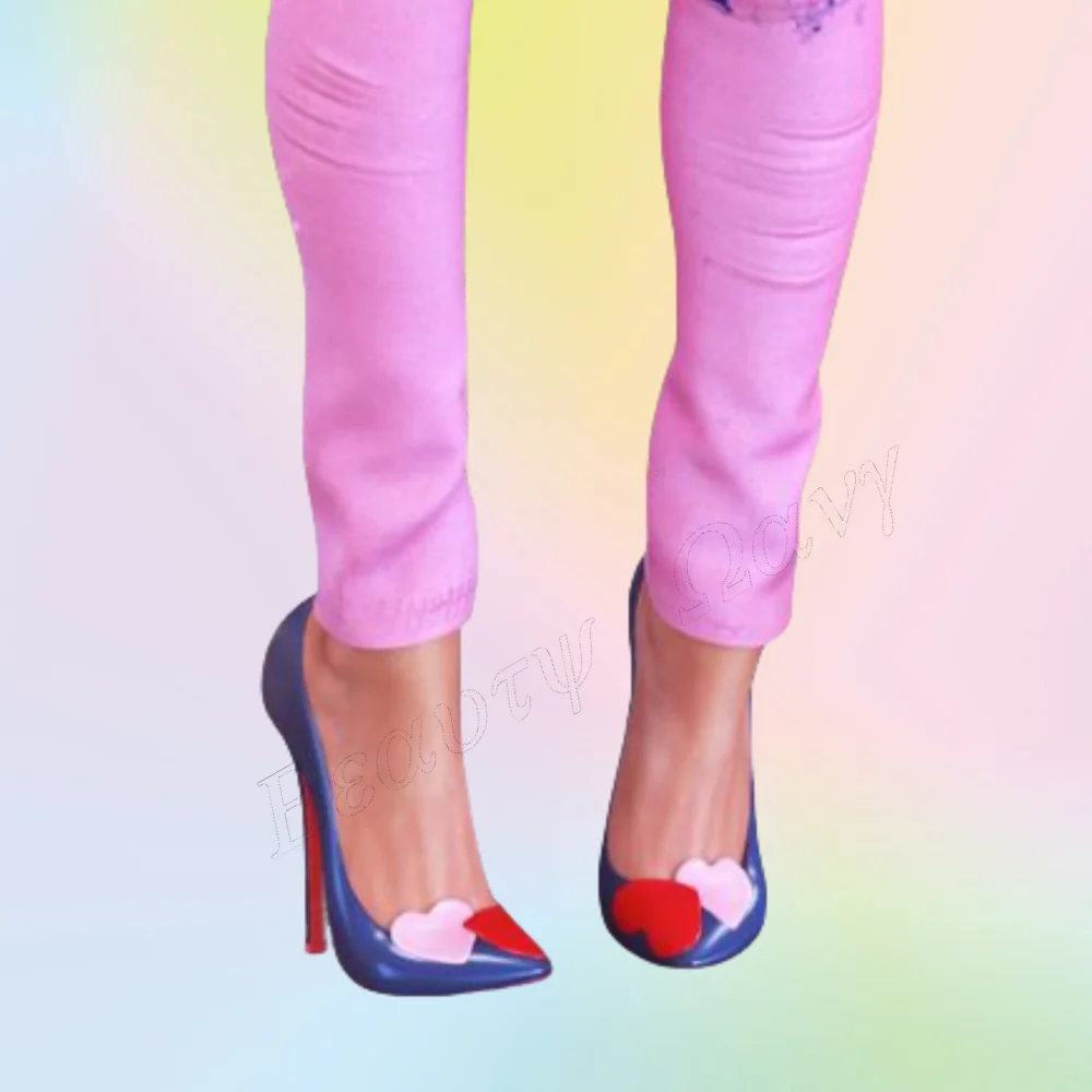 Blue Double Heart Decor Pumps Shoes Pointed Toe High Heels Shoes Thin High Heel Shoes for Women 2025 Zapatos Para Mujere
Blue Double Heart Decor Pumps Shoes Pointed Toe High Heels Shoes Thin High Heel Shoes for Women 2025 Zapatos Para Mujere