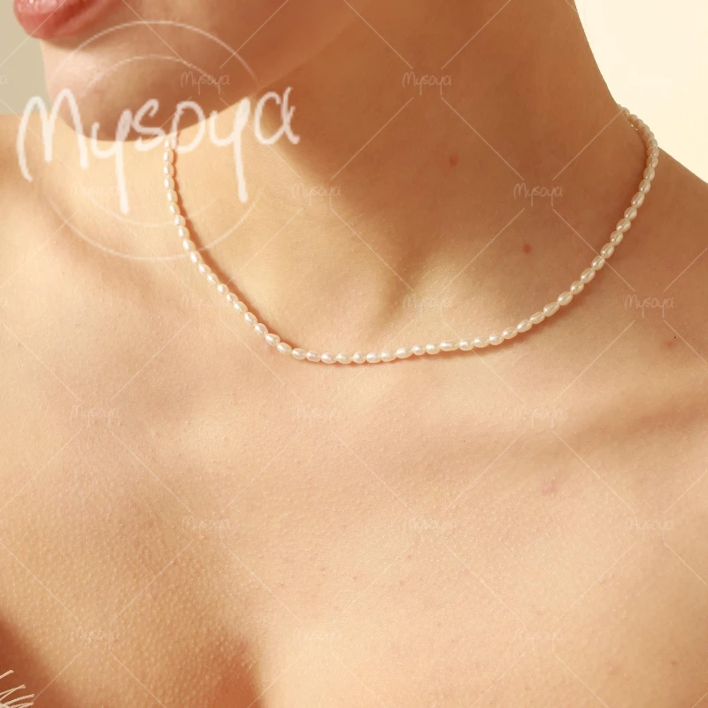 MYSOYA 3-4mm White Freshwater Pearl Necklace, Suitable for Birthday/Anniversary/Wedding/Mother's Day/Father's Day Gift A0858
MYSOYA 3-4mm White Freshwater Pearl Necklace, Suitable for Birthday/Anniversary/Wedding/Mother's Day/Father's Day Gift A0858