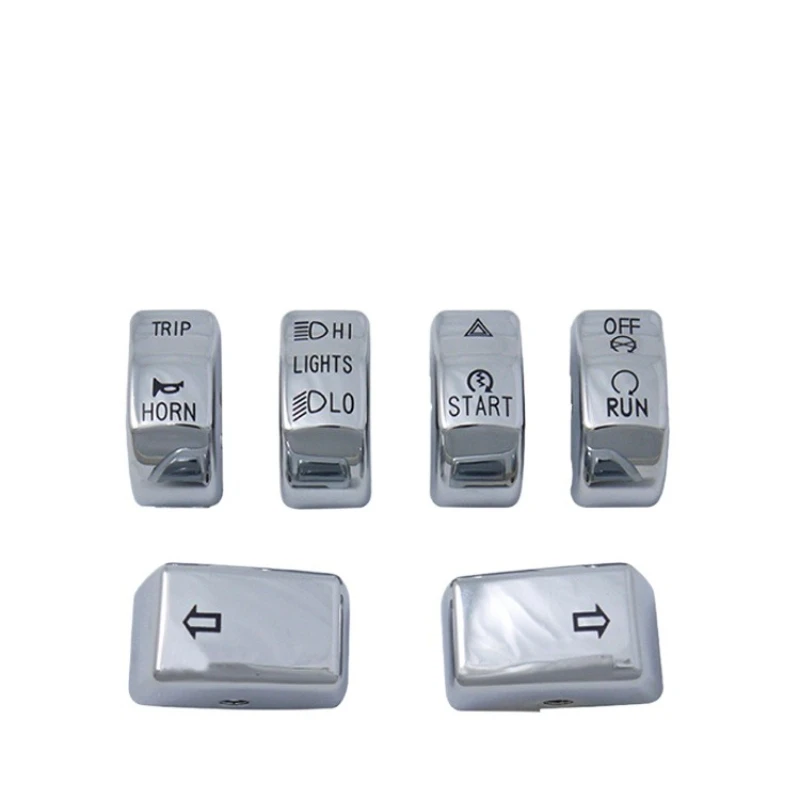 Motorcycle electroplated button cover, chrome handle, control switch button 
Motorcycle electroplated button cover, chrome handle, control switch button