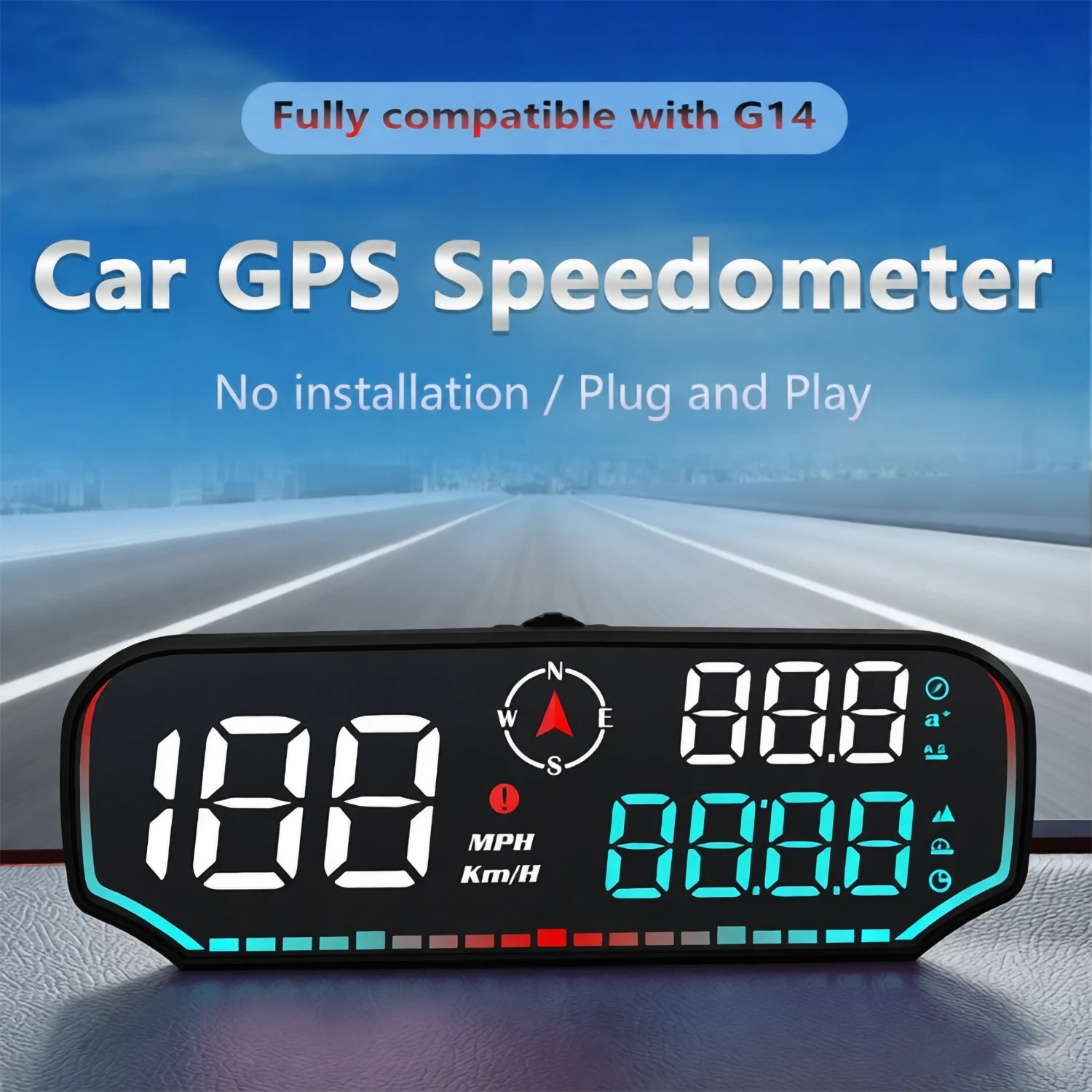 GPS Hud G14 Проекционный дисплей Экран проектора Приборная панель Универсальный цифровой измеритель скорости KMH/MPH Многофункциональный автомобильный аксессуар
GPS Hud G14 Проекционный дисплей Экран проектора Приборная панель Универсальный цифровой измеритель скорости KMH/MPH Многофункциональный автомобильный аксессуар
