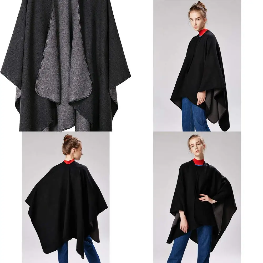 Женская зимняя накидка-пончо большого размера, кардиган с открытой передней частью и шалью
Женская зимняя накидка-пончо большого размера, кардиган с открытой передней частью и шалью