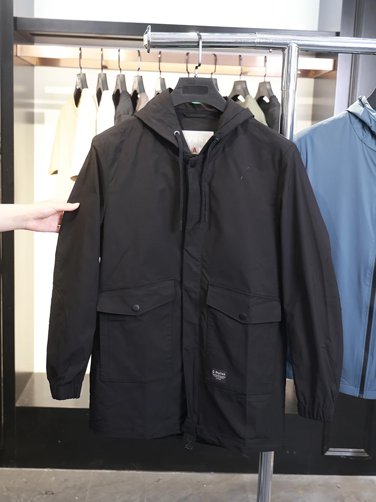 Homesi Men's Simple Hooded Smooth Zipper Jaet Spring Autumn Outwear Polyester Fiber Stand Fit Trendy Sle Mid-Length
Homesi Men's Simple Hooded Smooth Zipper Jaet Spring Autumn Outwear Polyester Fiber Stand Fit Trendy Sle Mid-Length