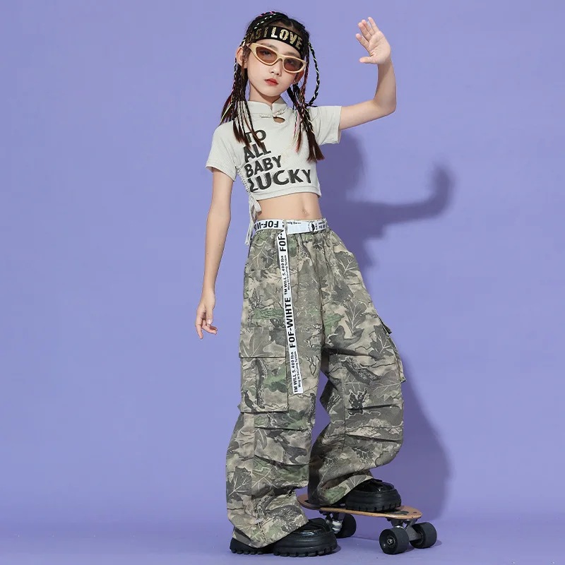 Kid Hip Hop Clothing Beige Cheongsam Collar Crop Top T Shirt Camouflage Ruched Cargo Pants for Girl Jazz Dance Costume Clothes
Kid Hip Hop Clothing Beige Cheongsam Collar Crop Top T Shirt Camouflage Ruched Cargo Pants for Girl Jazz Dance Costume Clothes