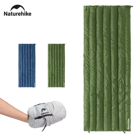 Naturehike CW295 Sleeping Bag Warm Waterproof Splicable Double Quilt 2 Person Ultralight Winter Camping Duck Down Sleeping Bags