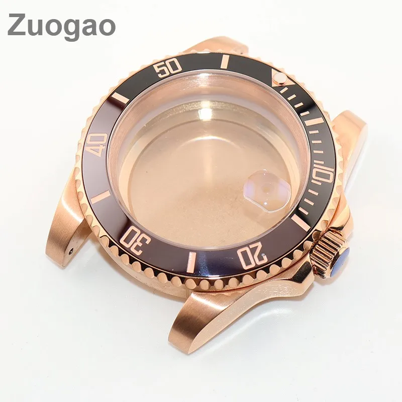 40mm Rose Gold Diving Watch Case 316L Stainless Steel Sapphire Crystal 30M Waterproof Fit NH34 NH35 NH36 Men's Modified Watch Pa
40mm Rose Gold Diving Watch Case 316L Stainless Steel Sapphire Crystal 30M Waterproof Fit NH34 NH35 NH36 Men's Modified Watch Pa