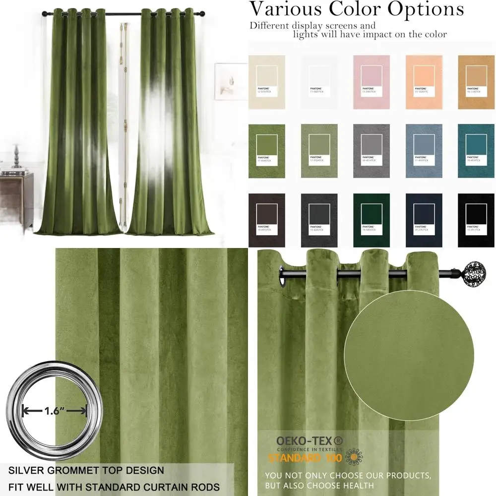 Thermal Insulated Velvet Curtains, 2 Panels, 52x96, Noise Reducing, Privacy, Soft, for Living Room
Thermal Insulated Velvet Curtains, 2 Panels, 52x96, Noise Reducing, Privacy, Soft, for Living Room