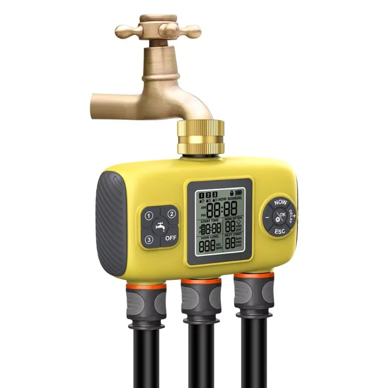 Wholesale New Design Digital Water Timer Garden 3 Outlet Intelligent Timed Irrigation Automatic Watering Controller
Wholesale New Design Digital Water Timer Garden 3 Outlet Intelligent Timed Irrigation Automatic Watering Controller