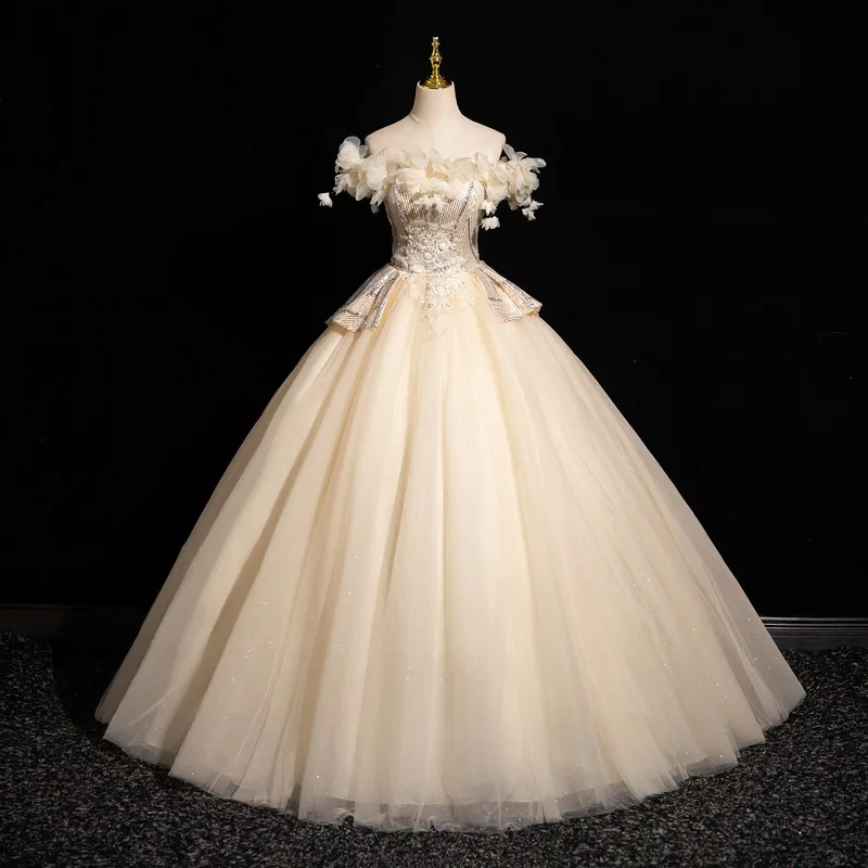 Champagne Color One oulder Evening Gown Ball Gown Adult Ceremony Princ Dr Vocal Art Exam Host Long Skirt Wedding
Champagne Color One oulder Evening Gown Ball Gown Adult Ceremony Princ Dr Vocal Art Exam Host Long Skirt Wedding