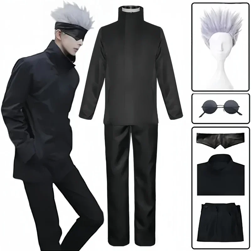 Costume de Cosplay Anime Jujutsu Satoru Gojo, perruques avec Patch pour les yeux, lunettes gratuites, fête d'halloween pour ho
Costume de Cosplay Anime Jujutsu Satoru Gojo, perruques avec Patch pour les yeux, lunettes gratuites, fête d'halloween pour ho