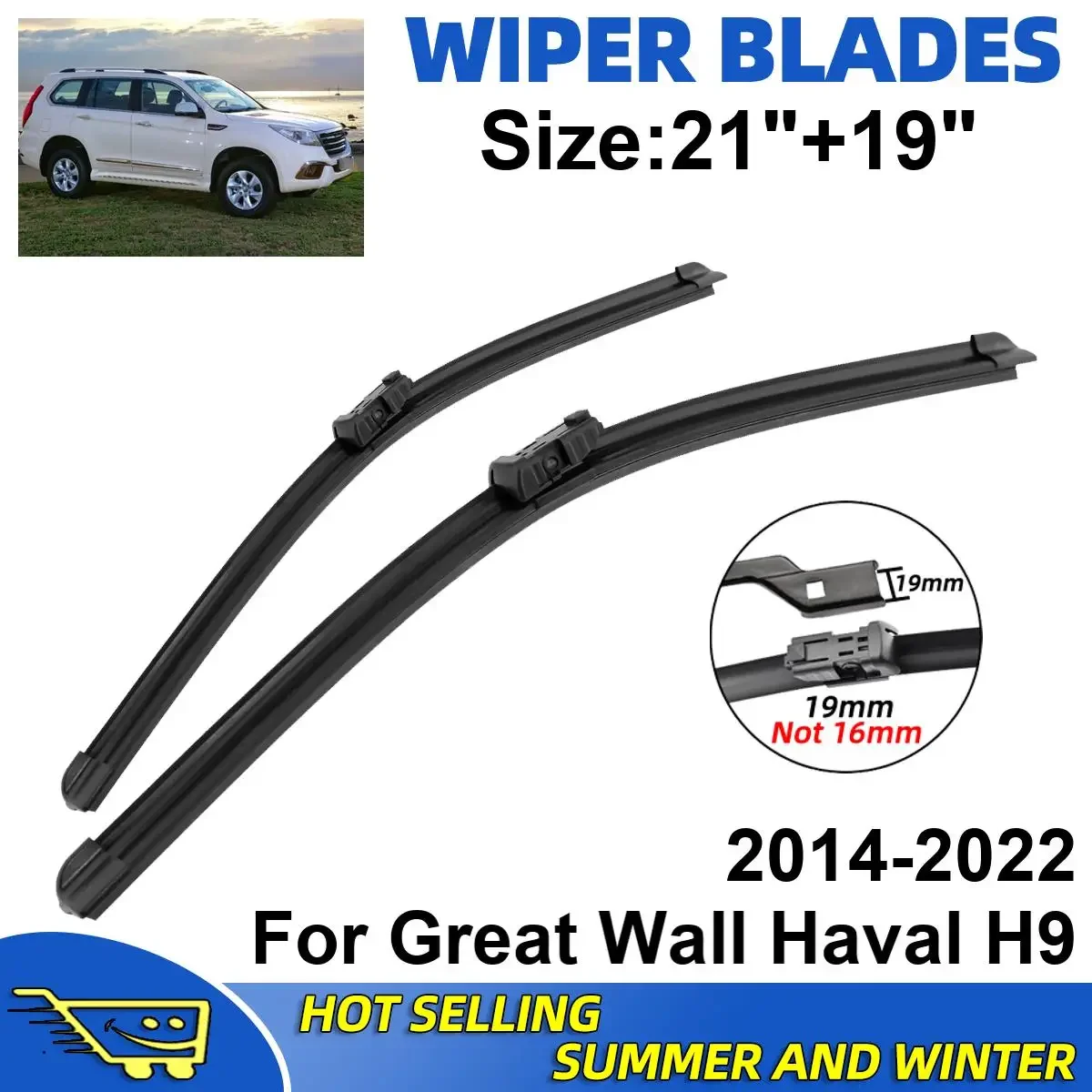 2PCS Wiper Blades Set Kit For Great Wall Haval H9 2014-2022 Front Windshield Brushes Windscreen Window Accessories
2PCS Wiper Blades Set Kit For Great Wall Haval H9 2014-2022 Front Windshield Brushes Windscreen Window Accessories