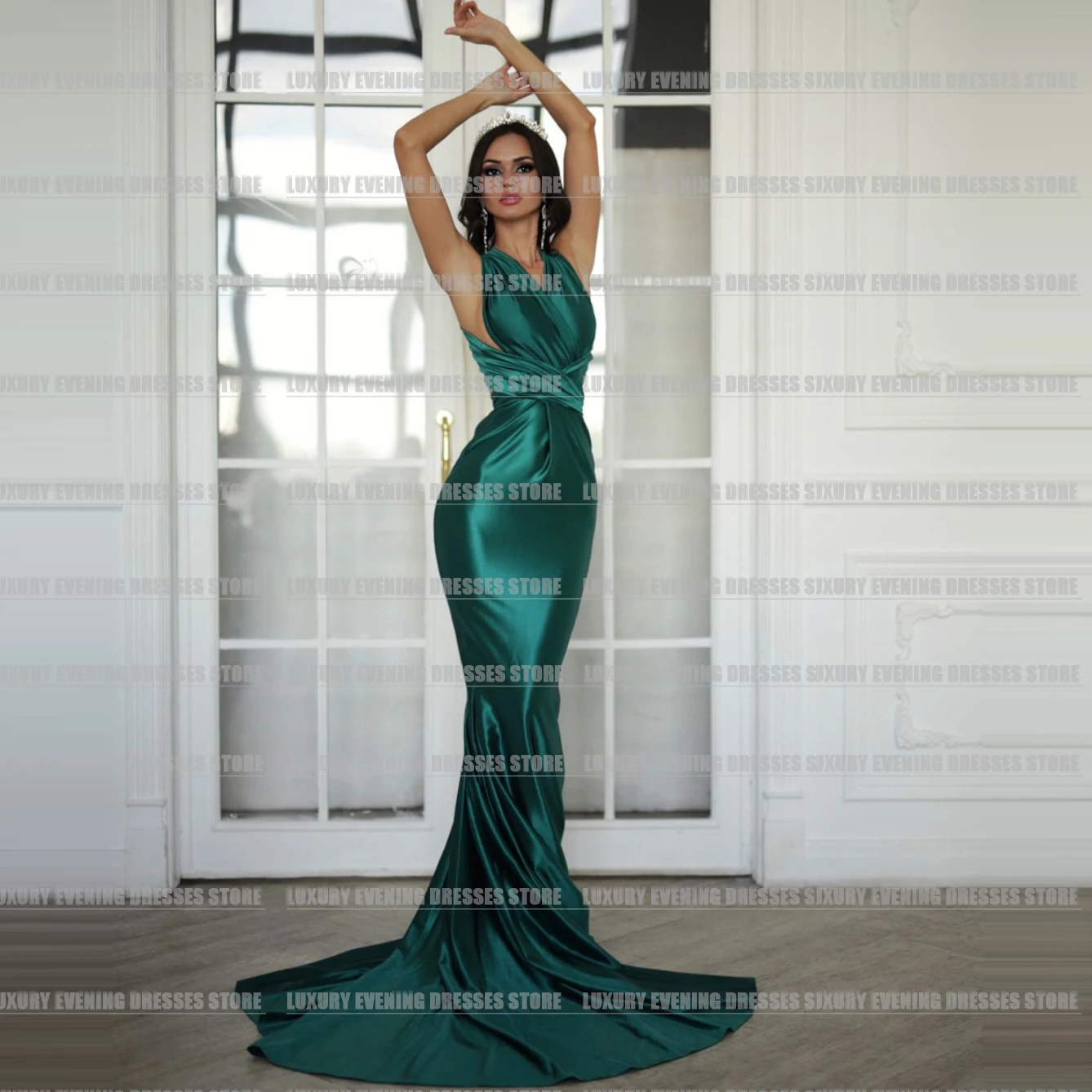 Simple Elegant Party Dresses Mermaid For Woman Sexy Cut Out Backless High Neck Formal Prom Dress Evening Gowns Vestidos De Festa
Simple Elegant Party Dresses Mermaid For Woman Sexy Cut Out Backless High Neck Formal Prom Dress Evening Gowns Vestidos De Festa