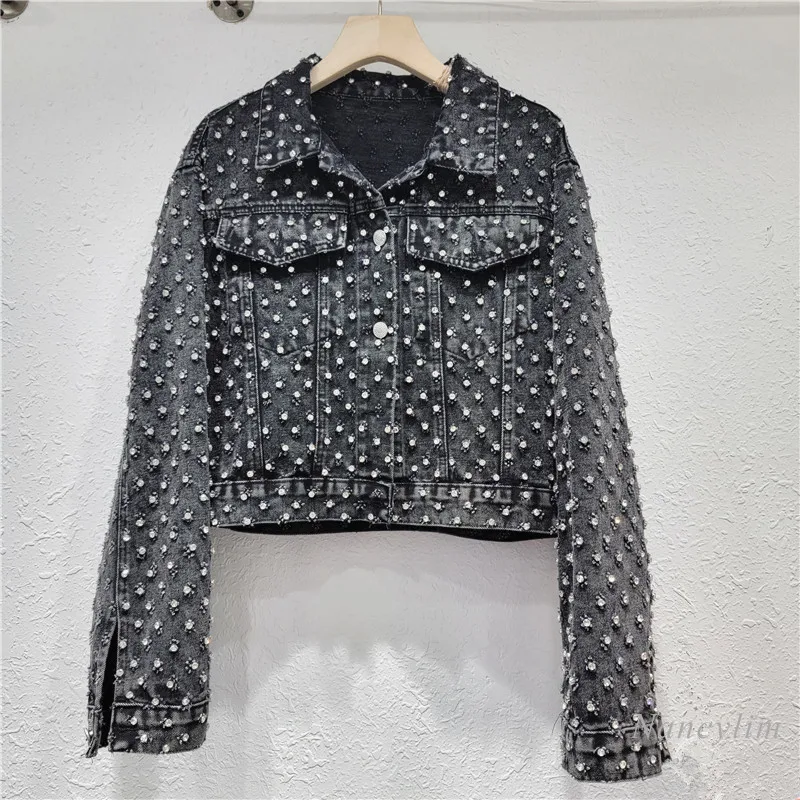 INS Exquisite Rhinestone Denim Jacket Women 2024 Spring New Loose Slimming All-Matching European Style Long Sleeve Short Coat
INS Exquisite Rhinestone Denim Jacket Women 2024 Spring New Loose Slimming All-Matching European Style Long Sleeve Short Coat