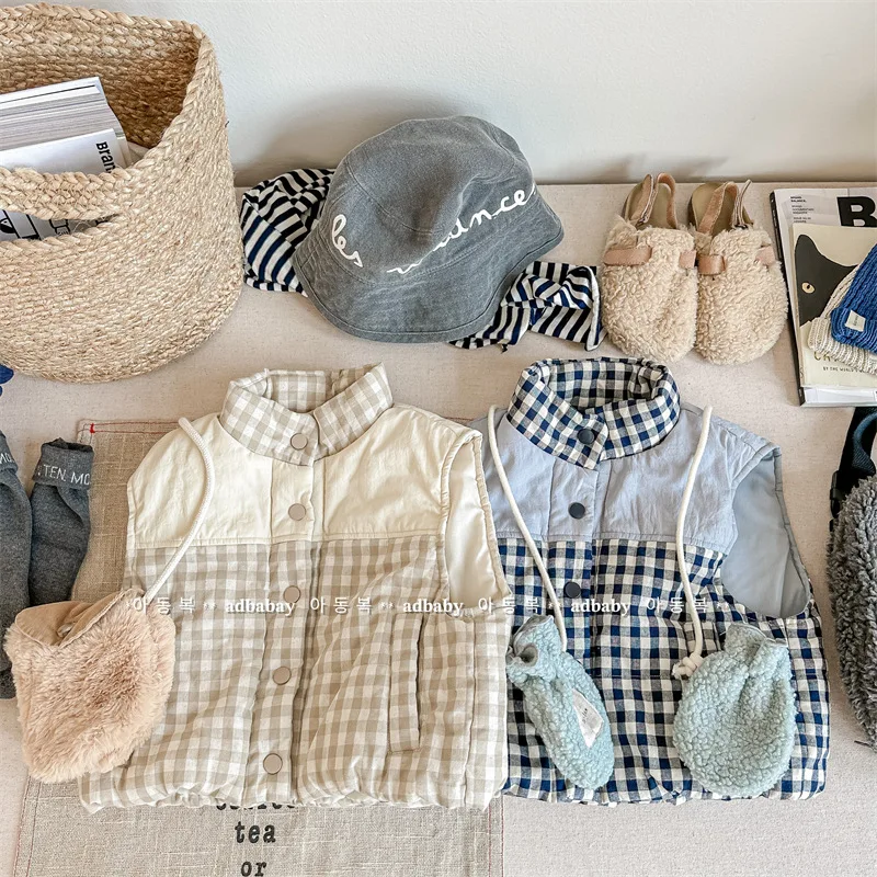 2024 Winter New Children Sleeveless Plaid Vest Thick Warm Girls Coat Baby Boys Fleece Vest Jacket Kids Windbreak Clothes
2024 Winter New Children Sleeveless Plaid Vest Thick Warm Girls Coat Baby Boys Fleece Vest Jacket Kids Windbreak Clothes