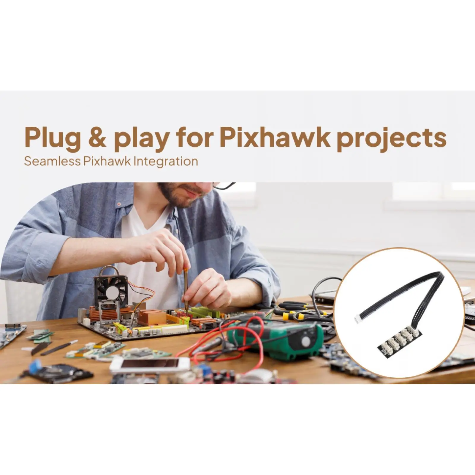 I2C Splitter Adapter Module Electronic Peripheral Expansion Connector for Pixhawk APM Flight Control
I2C Splitter Adapter Module Electronic Peripheral Expansion Connector for Pixhawk APM Flight Control